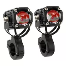 X2 Faros Neblinero Led Lupa Para Moto Antiniebla 4 Modos