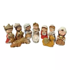 Pesebre Mini De 4 Cm Con 11 Figuras Infantil 