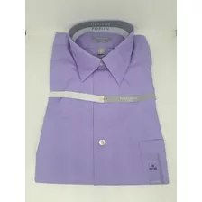 * Camisa Hombre Talla 16 32/32 Van Heusen Fitted Lila