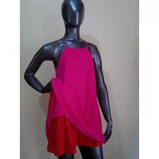 Vestido Corto Suelto Forrado St. Marie - Color Fuscia