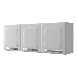 Armário Aéreo De Cozinha Branco Itatiaia 3 Portas Rose