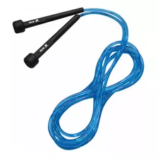 Corda De Pular Muvin Pvc Tamanho Ajustável Academia Fitness Cor Azul