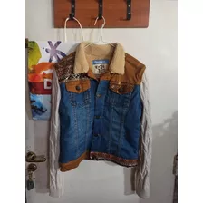 Campera Jean Desigual Exotic Rigido Corderito Adentro Nobuk 