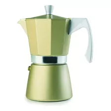 Ibili Cafetera Espresso Evva Golden 6 Tazas, Aluminio, Tall.