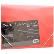 Portadocumentos Con Liga Mead Rojo Carta 31x24.5