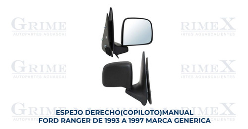Espejo Ford Ranger 1993-93-94-95-96-1997-97 Der Foto 2