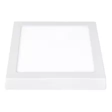 Plafon Panel Led Aplicar Cuadrado 24w 1700lm Luz Cálida Color Blanco