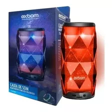 Caixa De Som Bluetooth Cristal Galaxia Led Rgb Portátil Usb