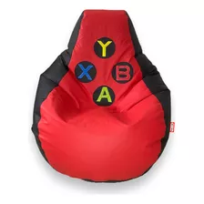 Sillon Puff Pera Gamer Junior Rojo 65 Cm X 95 De Alto