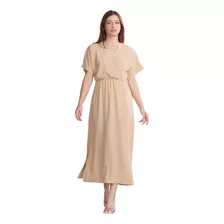 Vestido Longo Verão Feminino Moda Social Decote V Fenda