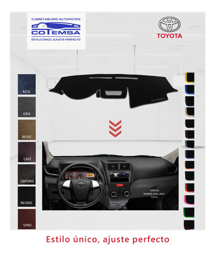 Cubretablero Aut. (colores) Toyota Avanza 2012-2020 T12-g Foto 2
