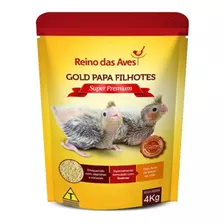 Papa Para Pássaros Filhotes Alimento Gold 4kg Reino Das Aves