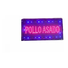 Letreros Led Luminosos Comerciales Texto Pollo Asado 48x25cm