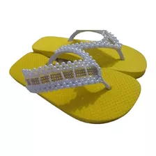 Chinelo Personalizado Bordado Perolas - Mod.: Passo-manta