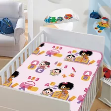 Cobertor Turma Da Mônica Infantil 90x110 Cm Rosa Jolitex Abc