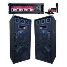 2 Columnas 12 2400w 3 Vias+consola Potenciada Bluetooth+1mic