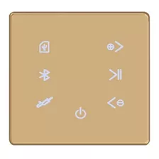 Amplificador De Parede Bluetooth Home Bivolt Moderno Slim Cor Gold Potência De Saída Rms 30 W