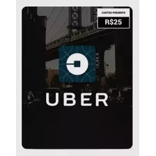 Uber Cartão Presente Gift Card R$ 25 Reais Key Digital 