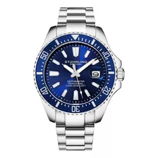 Reloj Para Hombre Cuarzo Aquadiver Depthmaster 3950a 42mm Color De La Correa Acero Inoxidable Color Del Bisel Azul