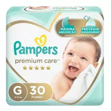 Fralda Pampers Premium Care Nova Mega Tamanho G 30 Un