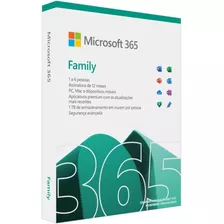 Microsoft 365 Family 12 Meses Até 6 Usuarios- Box Imediato