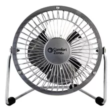 Ventilador De Escritorio Comfort Zone 4 Pulgadas Plateado