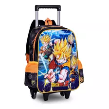 Mochila De Rodinhas Escolar Infantil Dragon Ball Z Anime