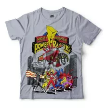 Remera Power Rangers Retro Serigrafia Algodón Peinado