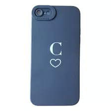 Carcasa De Silicona Compatible iPhone 7/8 Diseño Letra C 