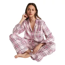 Pijama Cuadrille Rosa Xs S M Signature Victoria's Secret