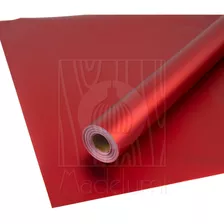 Adesivo Metalizado Decorativo Plástico Vermelho 45cm X 5m