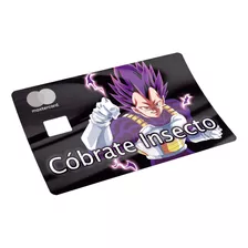 Vegeta Ego Sticker Para Tarjeta Bancaria Acabado Holográfico