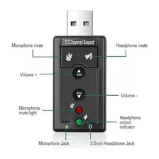 Tarjeta De Sonido 7.1 Usb 2.0 Tipo Pendrive Cpu Laptop