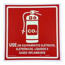 Placa Sinalização Extintor Co2 Fotoluminescente E5