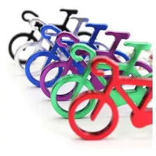 Pack 12 Llaveros Bicicleta Aluminio Colores Variados