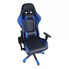 Silla Basculante Oficina Computacion Gamer Tm Negro Azul