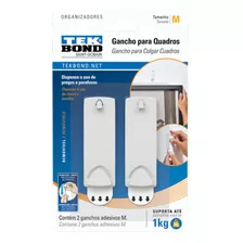 Gancho Adhesivo Modelo Quadro Blanco Tamaño M X2 U Tekbond