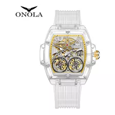 Reloj Mecánico Transparente De Lujo Onola Para Hombre