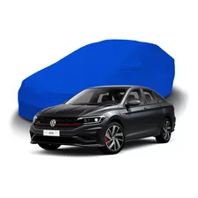 Capa Para Cobrir Carros Sedã Azul Royal Com Elástico Tecido