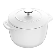 Horno Frances Pequeño De Hierro Fundido, 1.5 Qt, Blanco Ma