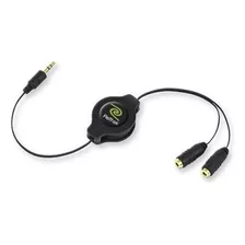 Retrak Retractil 3.5mm Macho A Dual 3.5mm Cable De Audio Hem