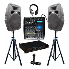 Sonido Premium Para Dj Consola-bafles-potencia-mic 