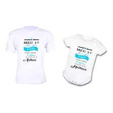 Kit Dia Dos Pais Body Menino + Camiseta Papai