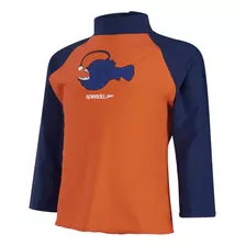 Playera Naranja De Manga Larga Con Estampado De Niño Speedo