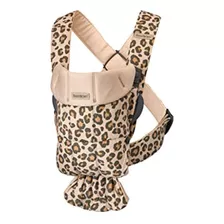 Babybjörn Mochila Porta Bebé Mini, Algodón, Beige/leopardo, 