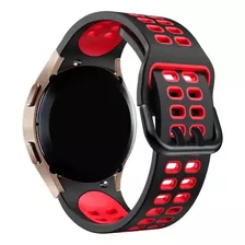 Pulseira Esportiva Para Galaxy Watch 4/5/6 Preto C Vermelho