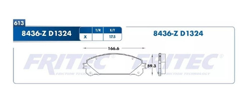 Balata Delantera Para Lexus Rx350 V6 3.5l 2010-2016 Foto 2