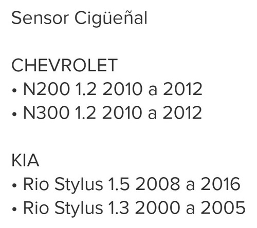 Sensor Cigueal Kia Rio Stylus Chevrolet N200 N300 Foto 2