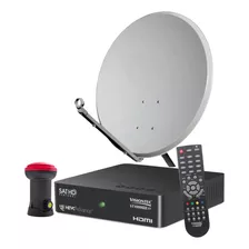 Kit 1 Receptor Digital Vt1000 Visiontec - Antena 75cm Lnbf