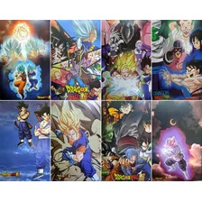 Paquete De 8 Afiches Poster Anime Dragón Ball 42cm X 28cm 